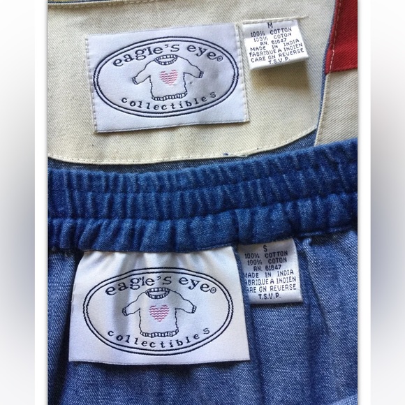 EAGLE'S EYE Medium Collectibles Vest & Skirt Cotton American Flag - Picture 10 of 14